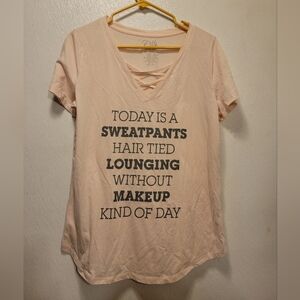 V-Neck Tee Lazy Lounge Graphic Tee